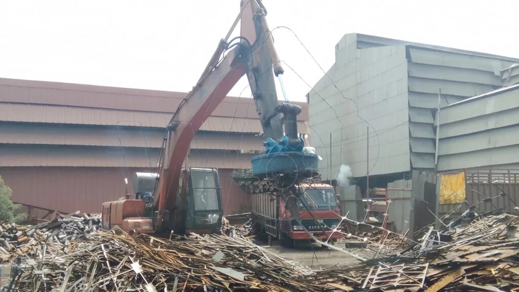 Excavator Attachment 1 1m 1 5m Hydraulic Magnet Electro Lifting Magnet Crane Metal Scrap Magnet for Construction Demolition and Recycling Excavator Spare Parts 1 副本