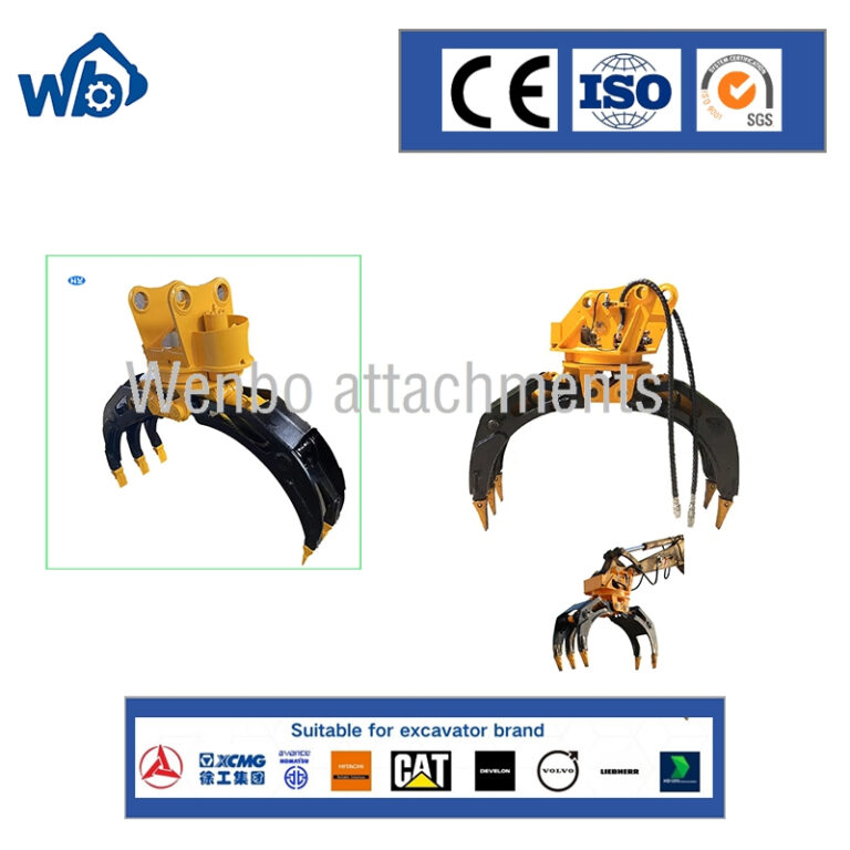 Excavator-Hydraulic-Rotating-Wood-Grapple-for-8-Ton-Excavator