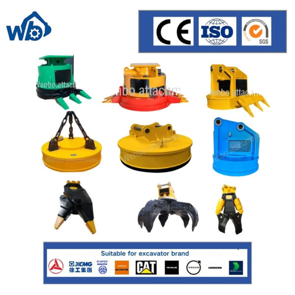 OEM ODM Lifting Steel Scraps Magnetic Circular Electromagnet Lifting Excavator Magnet Lift Chuck 1
