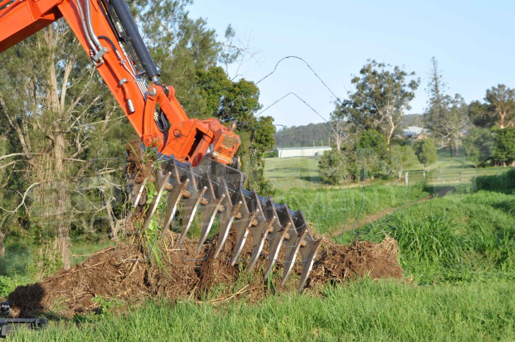 DIGGA 1200mm Push Stick Rake Excavator 5 副本