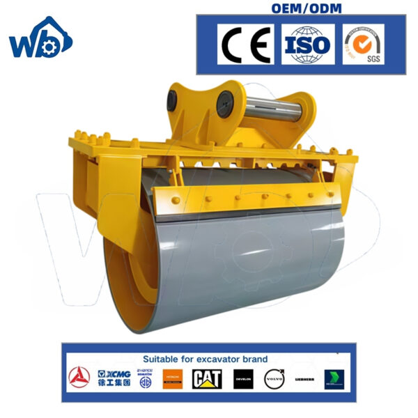 OEM ODM Excavator Attachment Spare Parts Compaction Wheel Hydraulic Vibrating Plate Vibratory Roller Compactor 2