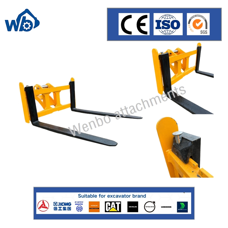 Wenbo Construction Machinery Excavator Parts Fork Lift Pallet Lifting Forks with 1 5t Loading Capacity 3