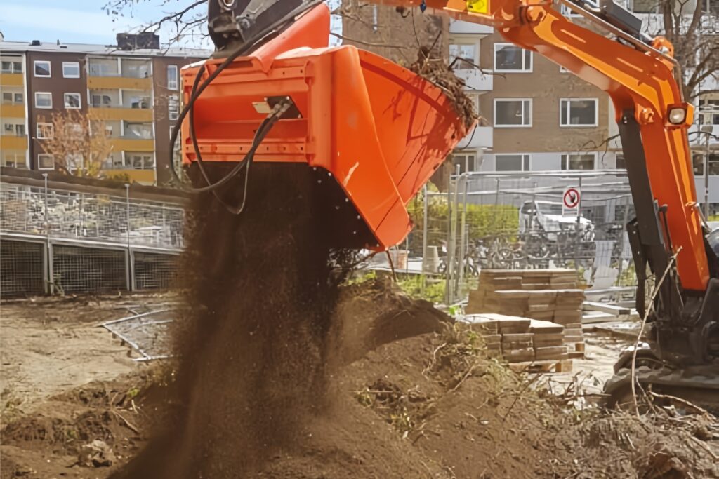 ALLU screening bucket for composting and pipeline Padding 副本